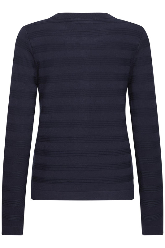 Pulz Sara Denim Mix Knit Dark Sapphire