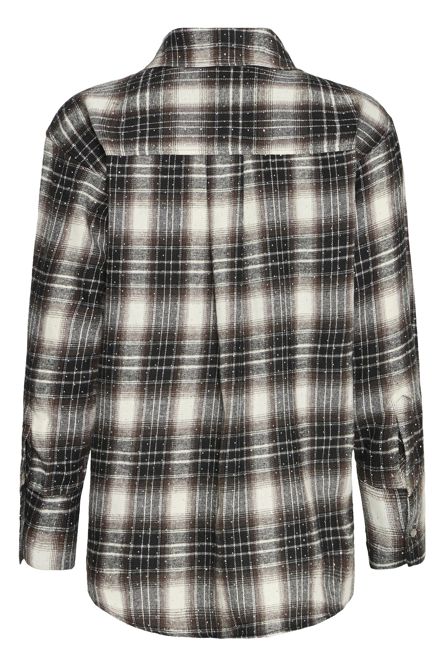 Pulz Katelyn Oversized Shirt Brown Black