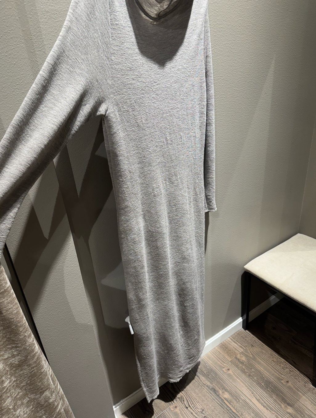 By Basics 7023 Dress Hoodie Long Elephant Melange