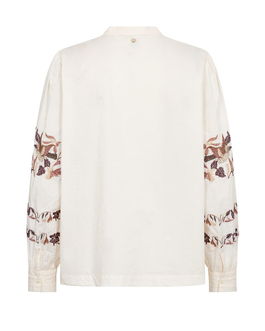 Mos Mosh Notto Embroid Shirt Ecru
