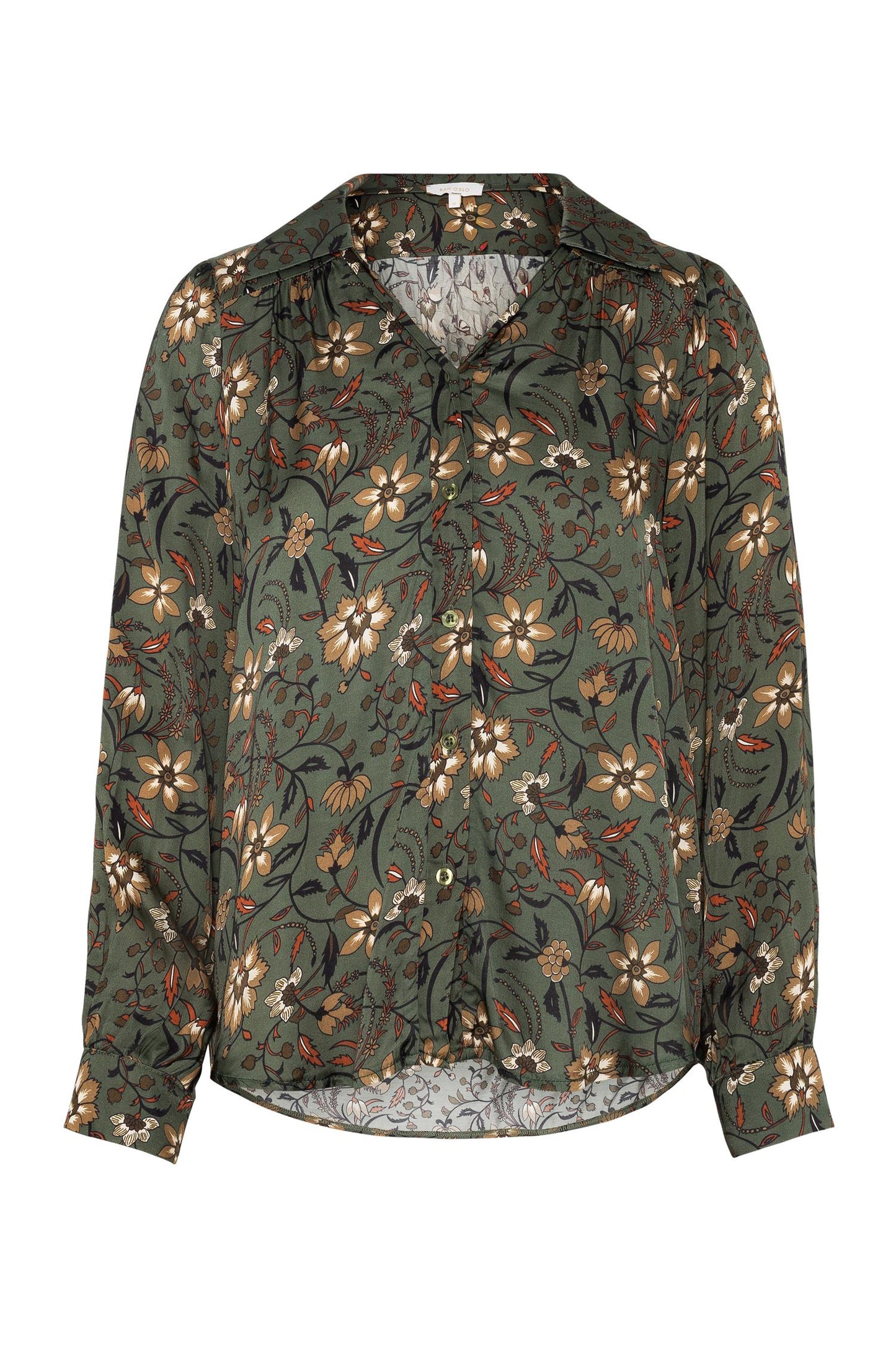 Rah Oslo Blouse Print Green Midi Print