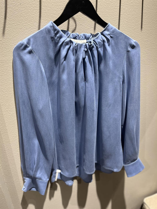 Amuse by Veslemøy Ada Silkebluse Blue