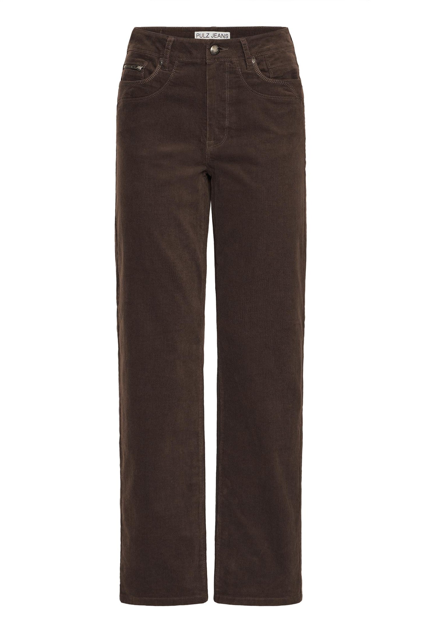 Pulz Sally HW Pant Straight Leg Espresso