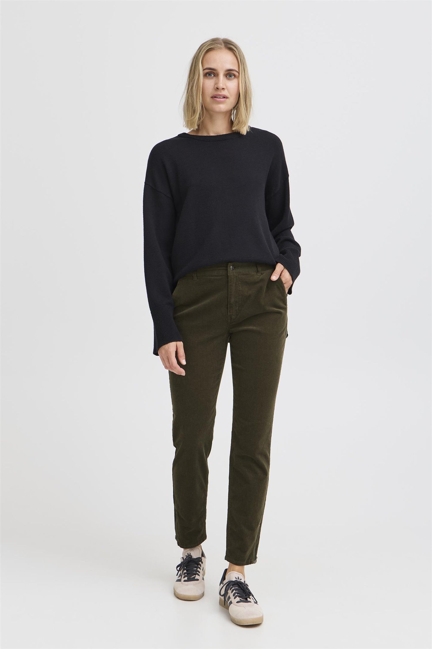 Pulz Sally HW Pant Ankl Lenght Grape Leaf