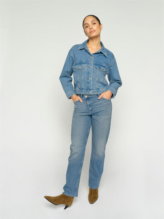 Mos Mosh Rachel Slanted Jeans Mid Blue