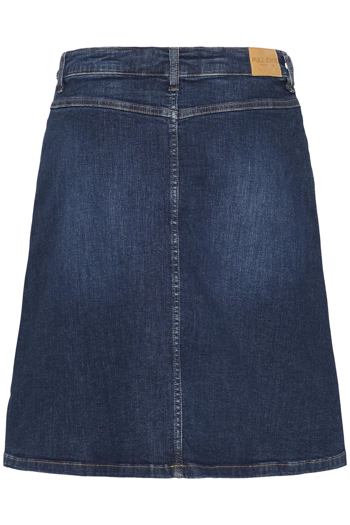 Pulz Katja HW Short Skirt Dark Blue Denim