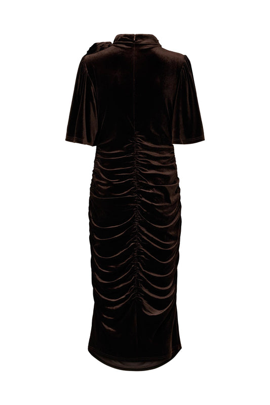 Rue de Femme Lena Dress Chocolate Brown