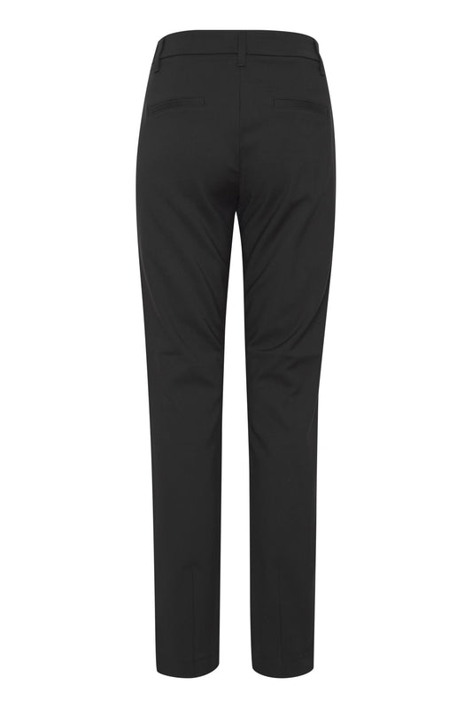 Pulz Bindy HW Pant Long Skinny Leg Black