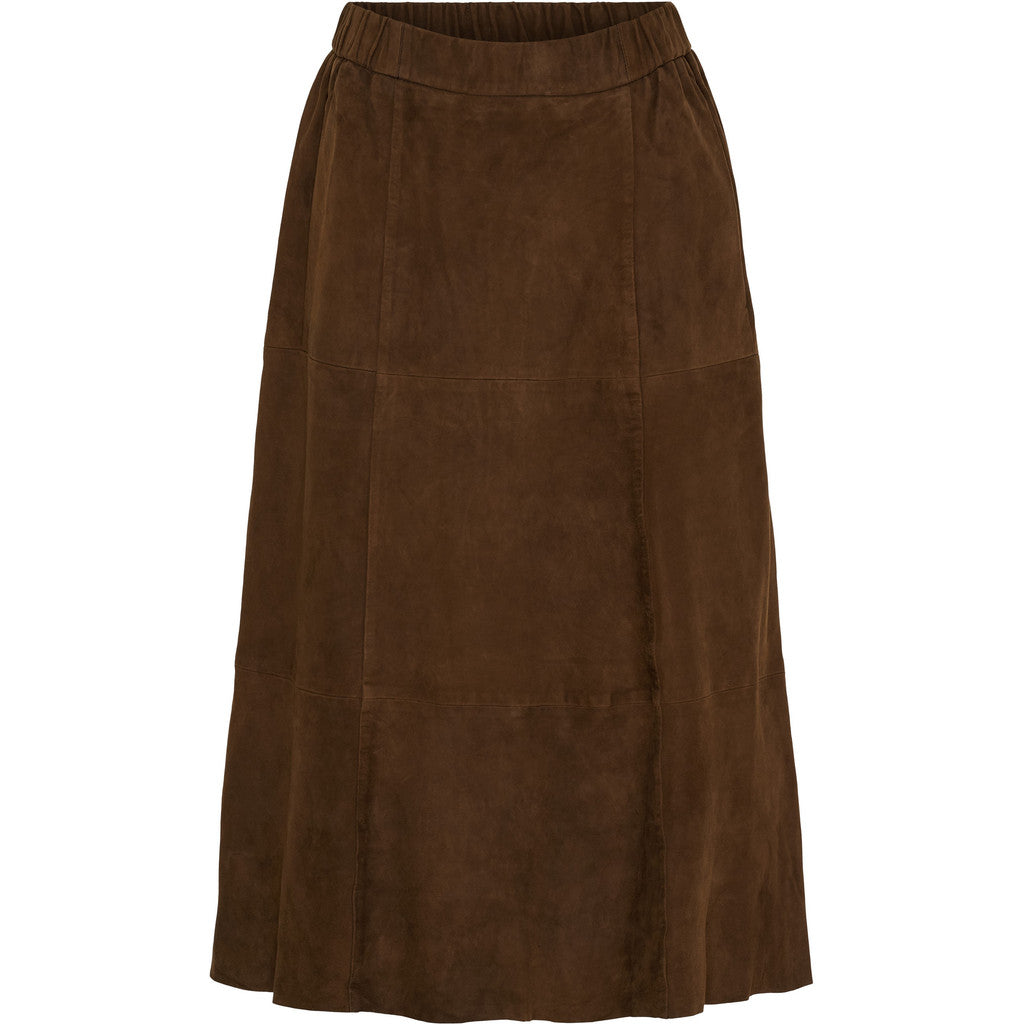 Notyz Suede Skirt Dark Chocolate Brown