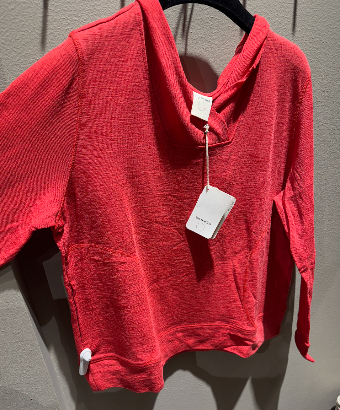 By Basics 4061 Hoodie w/ Pockets Coral