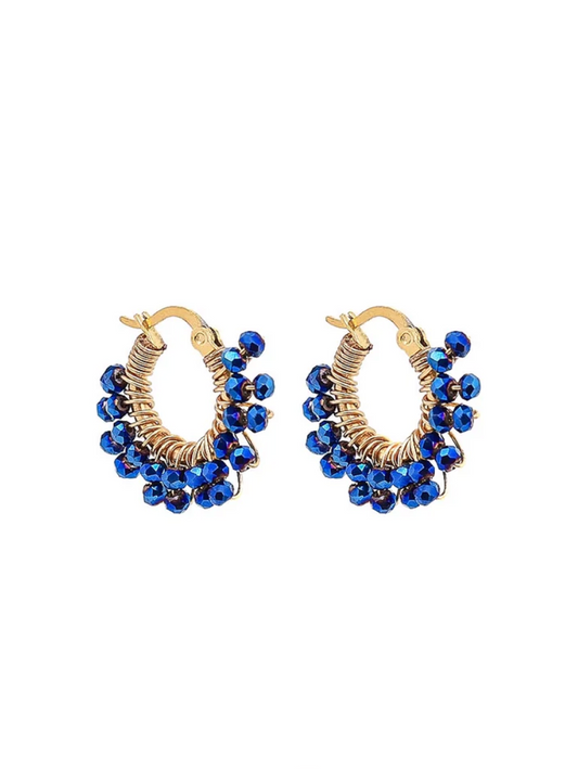 Farmhouse Camilla Øhrling Tiny Glam Loop Earrings Metallic Blue