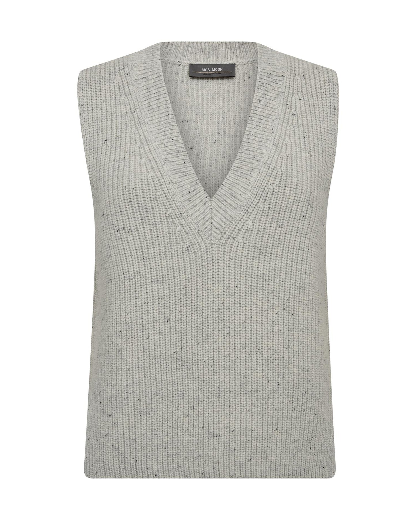 Mos Mosh Zhara Thyra Knit Vest Light Grey Melange