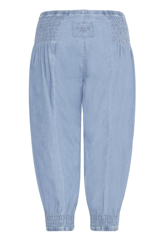 Pulz Jill Denim Capri Light Blue