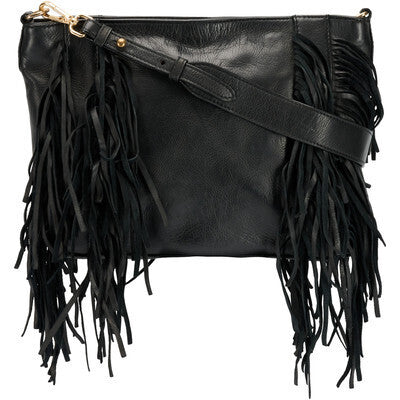 Notyz Clutch With Fringes Black