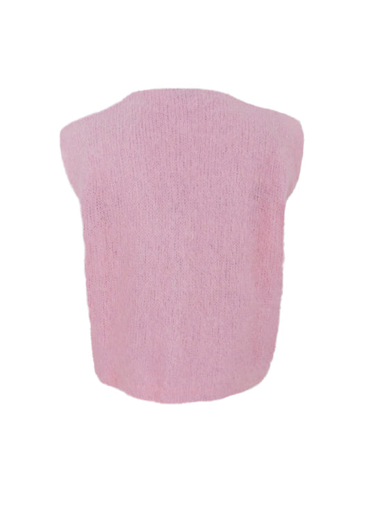 Black Colour Bjoerk Knit Vest Rose