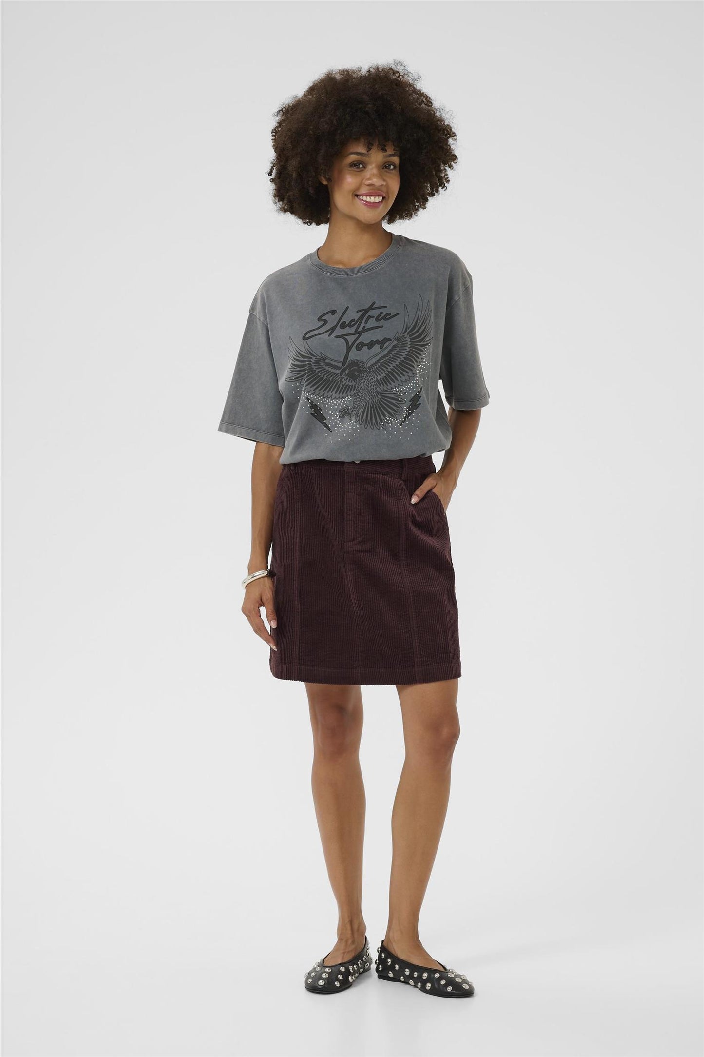 Culture Baela Klay Skirt Bitter Chocolate