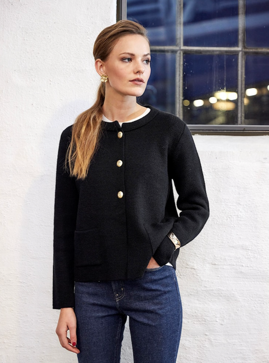 Skovhuus Classic Wool Cardigan Black