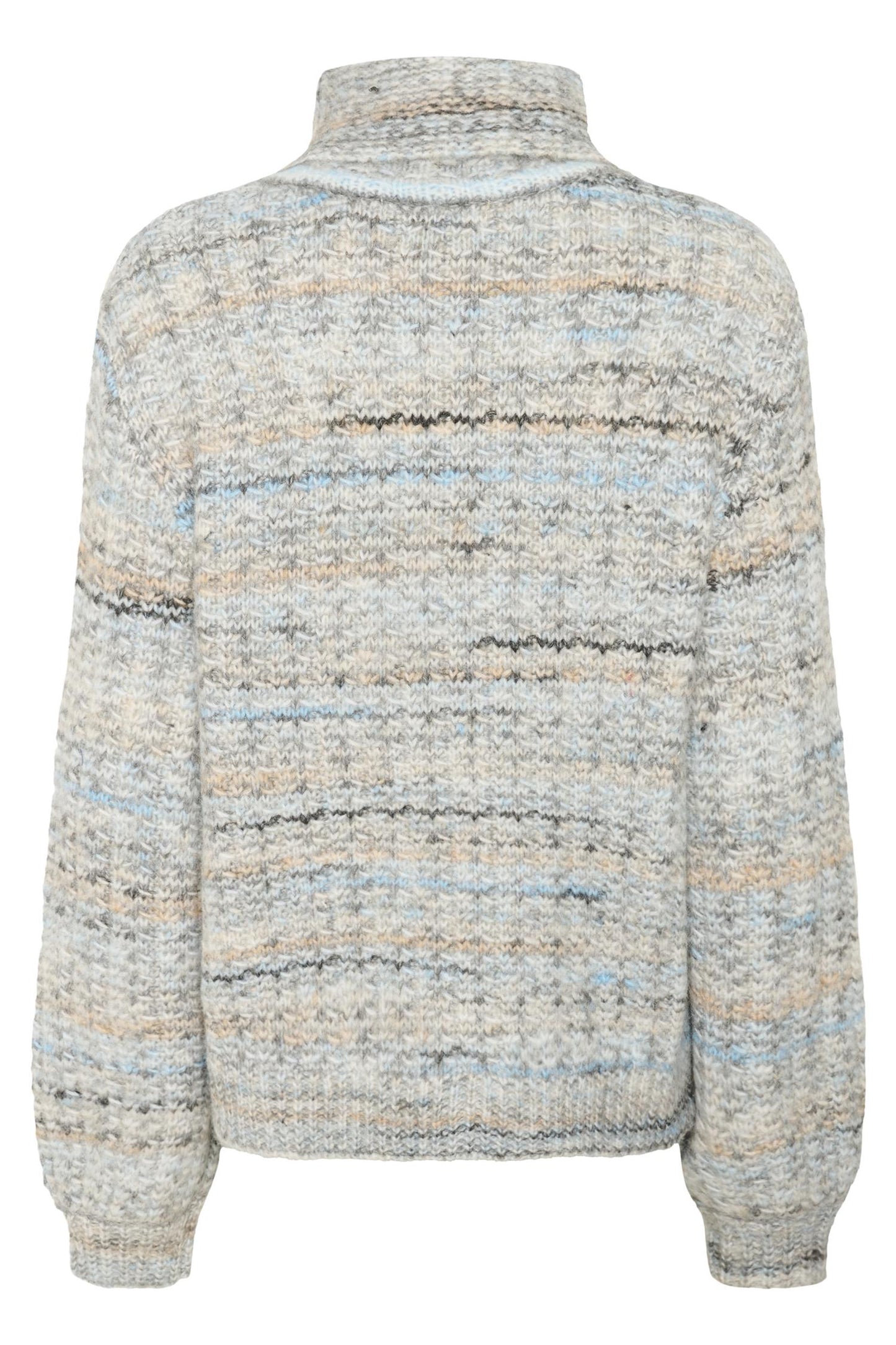 Culture Marble Rollneck Grey Blue Mix