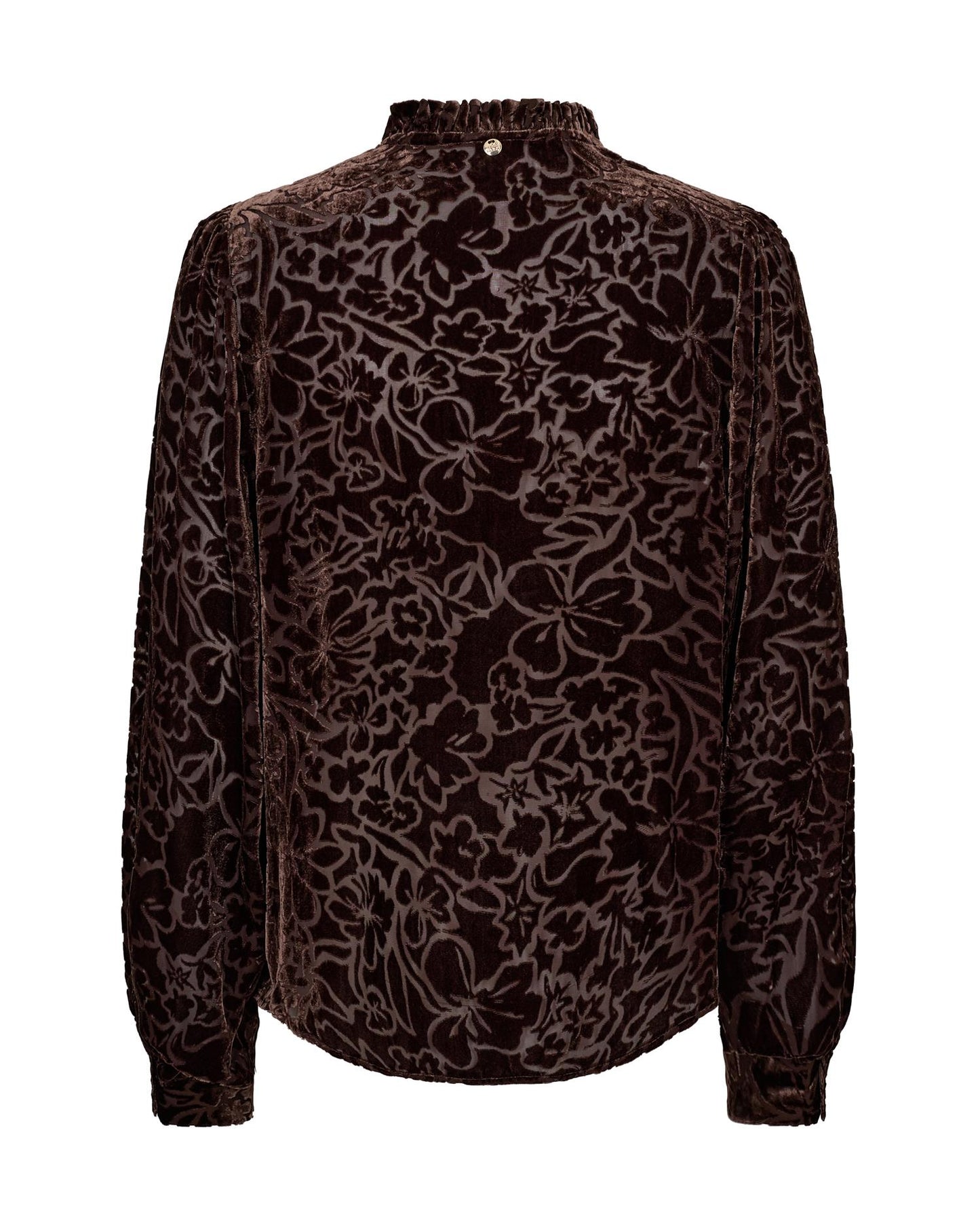 Mos Mosh Vilsa Blurred Velvet Blouse Bracken