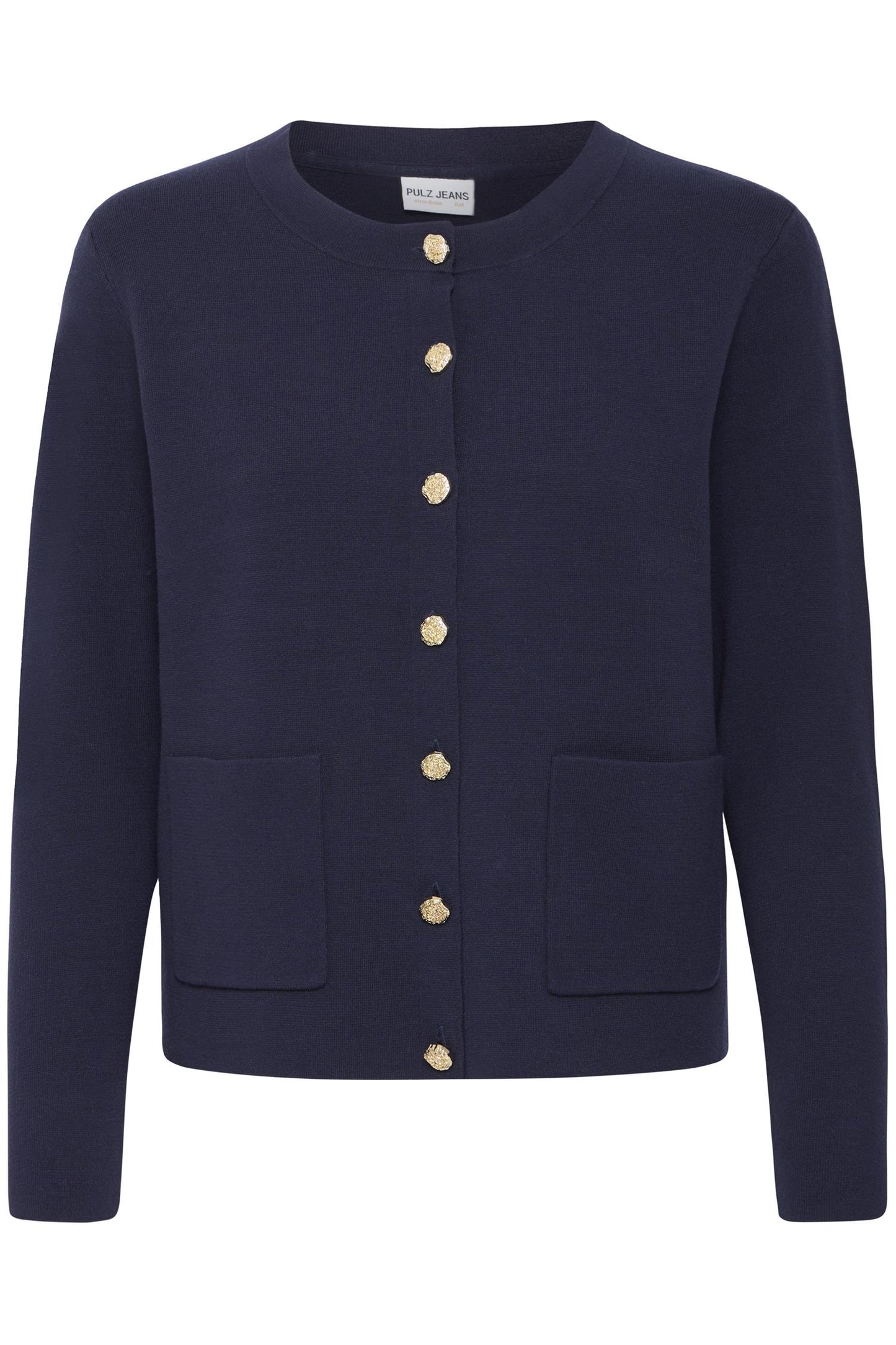 Pulz Sara Short Cardigan Dark Shappire