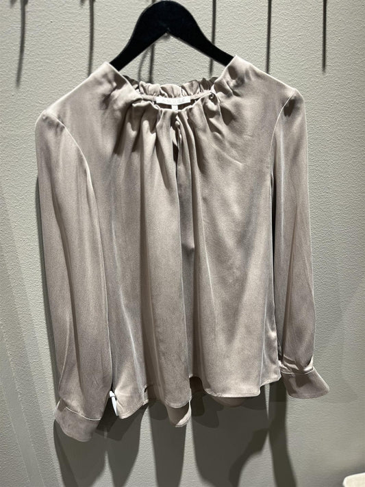 Amuse by Veslemøy Ada Silkebluse Sand