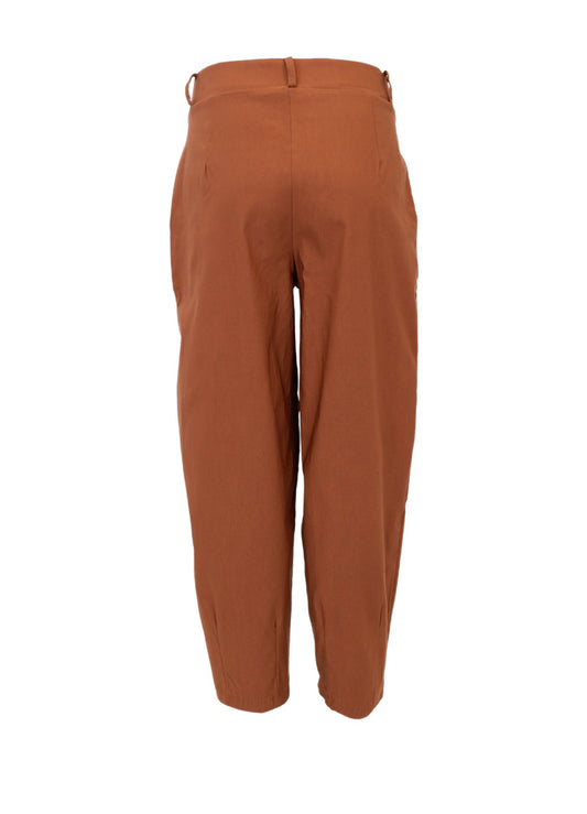 Black Colour Beverly Barrel Pant Camel