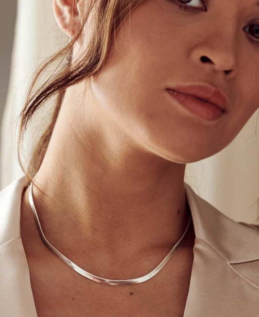 Orelia Snake Necklace Silver