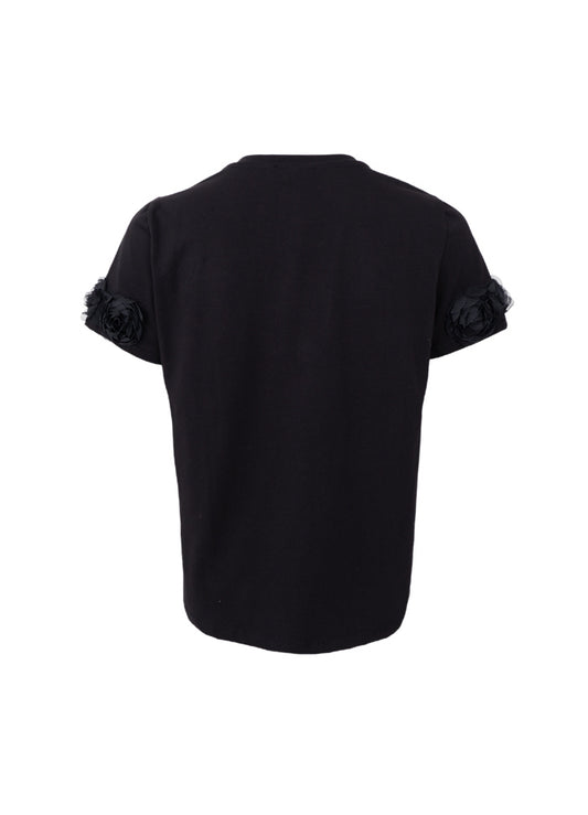 Black Colour BC May Flowerpatch tee black