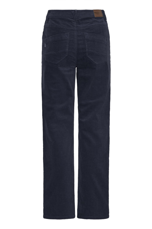 Pulz Sally HW Pant Straight Leg Dark Shappire