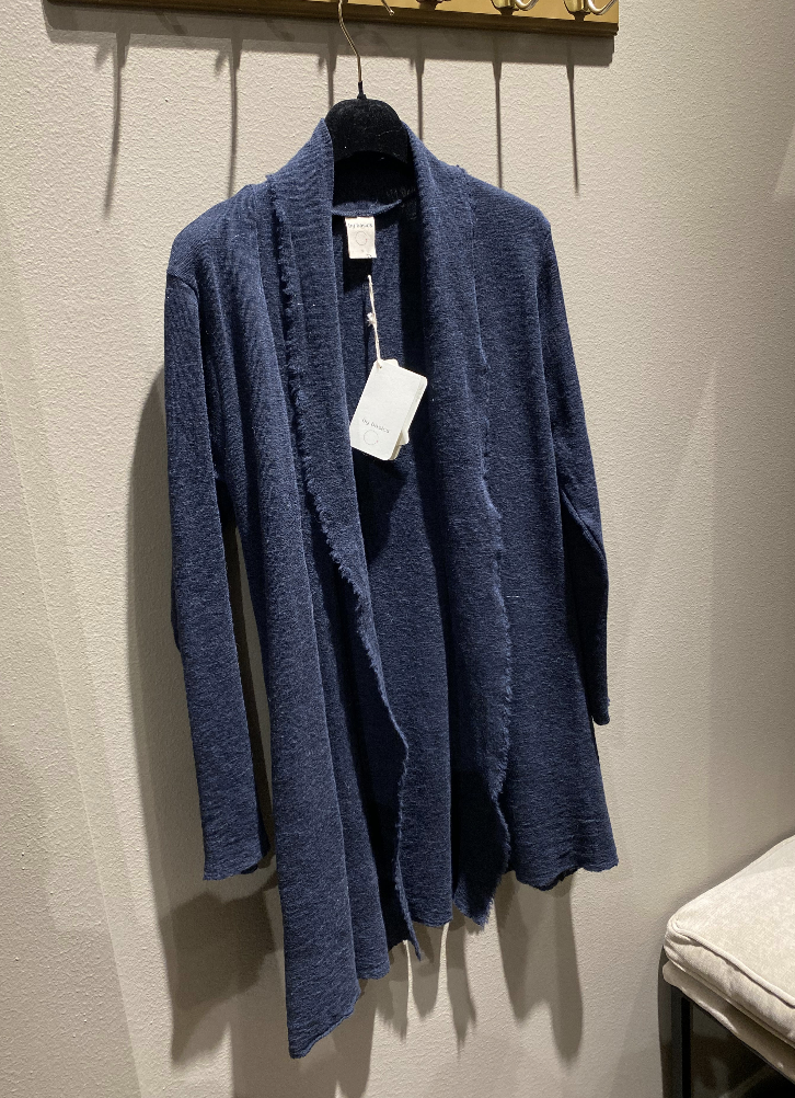 By Basics 8003 Cardigan Long Midnight Blue Melange