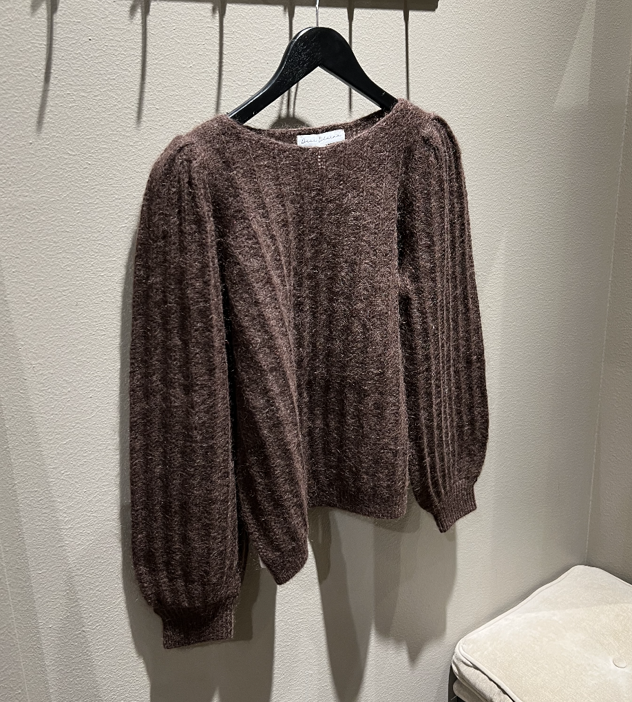 Dear Dharma Wavy Sweater Dark Brown