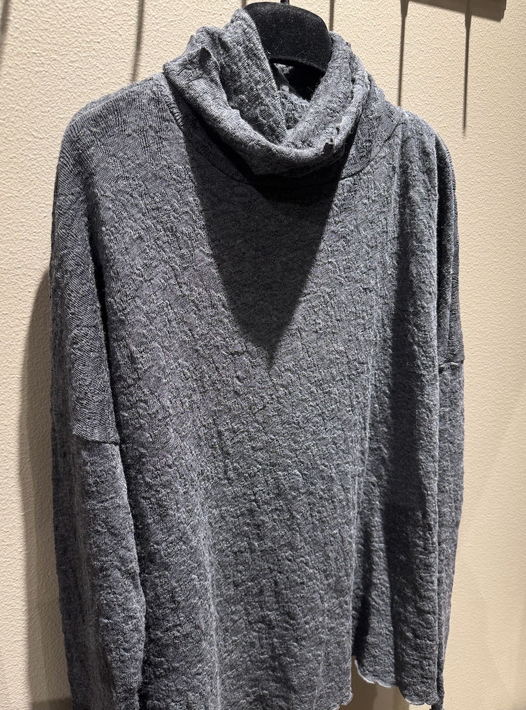 By Basics 4501 Shirt w/ Large Rollneck Anthrasite Melange