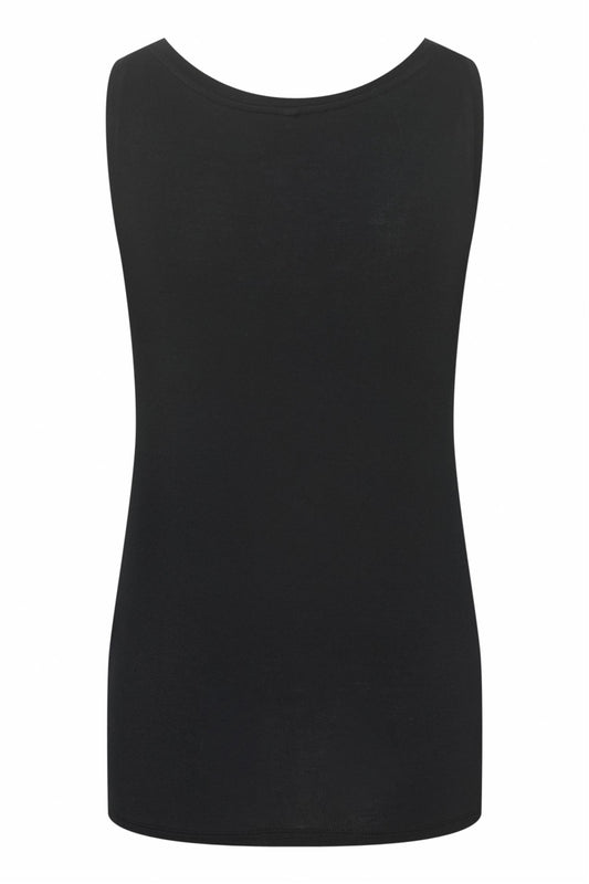 Culture Poppy Tank Top Black