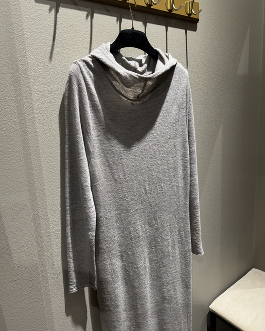 By Basics 7023 Dress Hoodie Long Elephant Melange