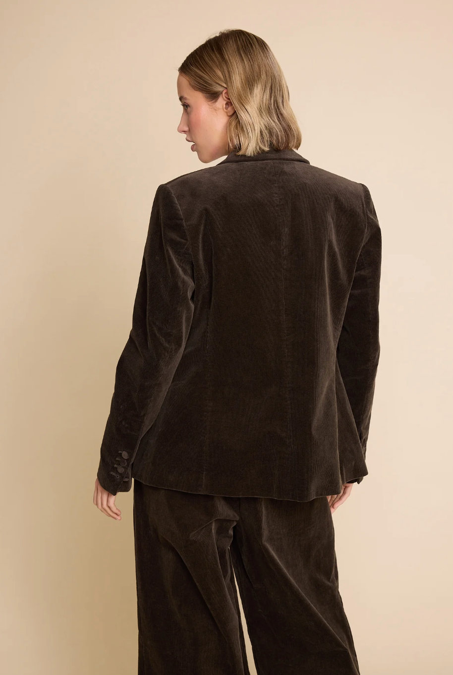 Line of Oslo Nico Cord Blazer Brown