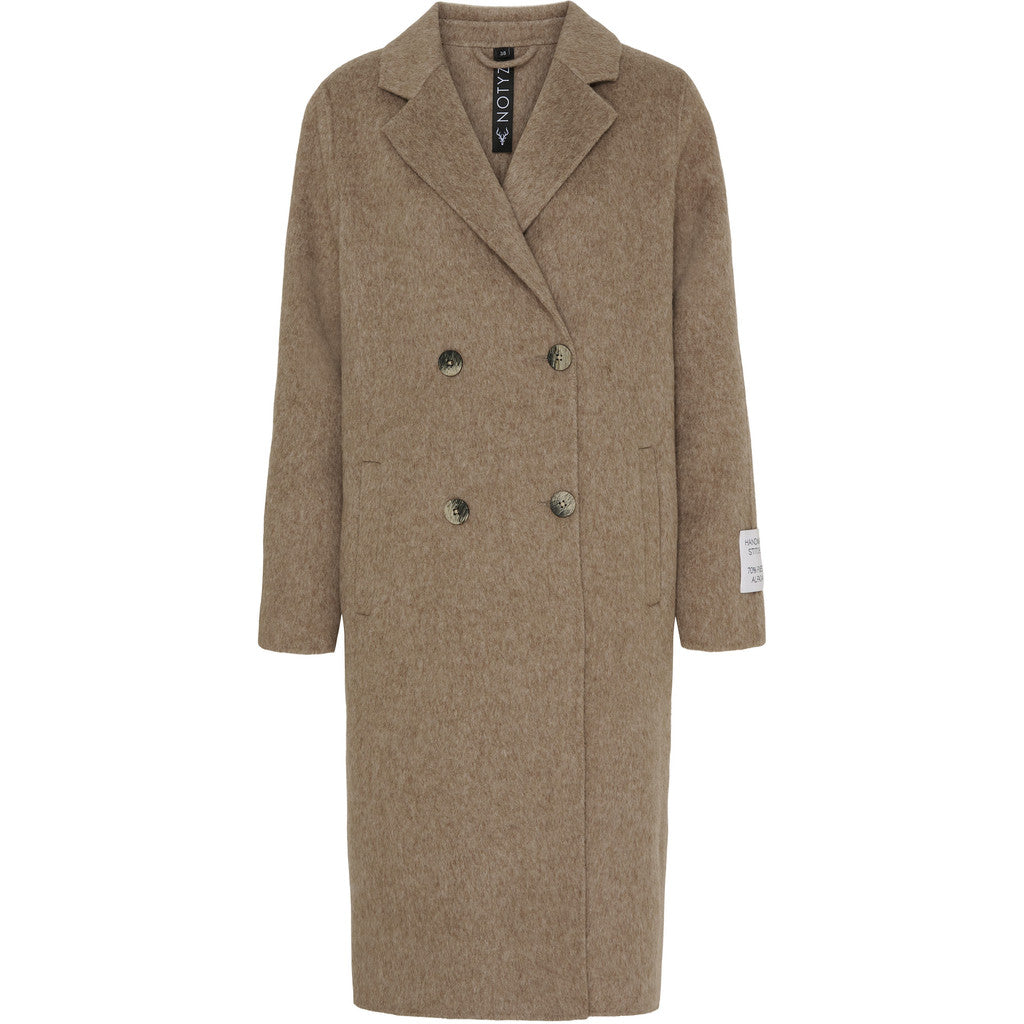 Notyz Alpaca Coat Light Brown Melange
