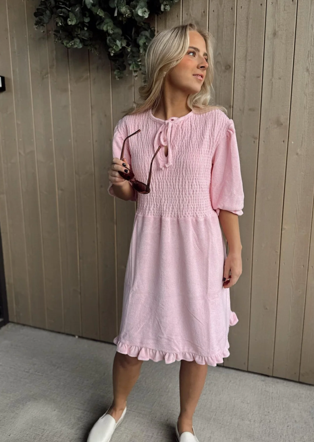 Rah Oslo Ella Smock Dress Light Pink