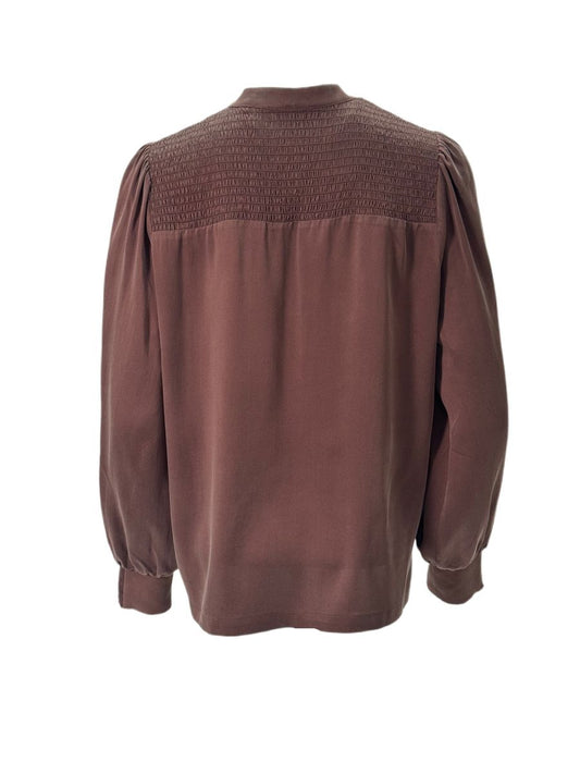 Amuse by Veslemøy Agnes Silkebluse Brown