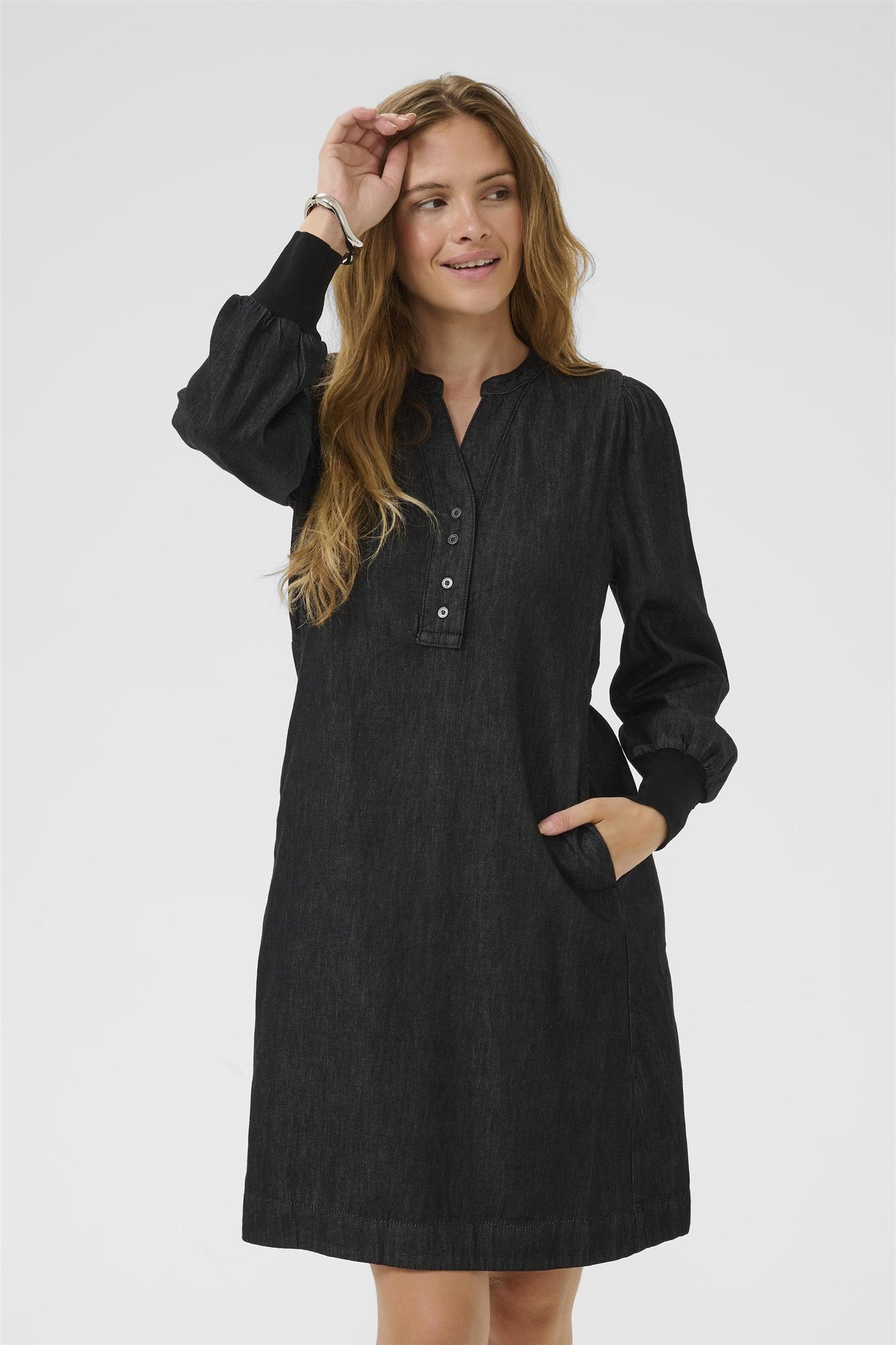 Culture Hilka Arpa Short Dress Black Wash