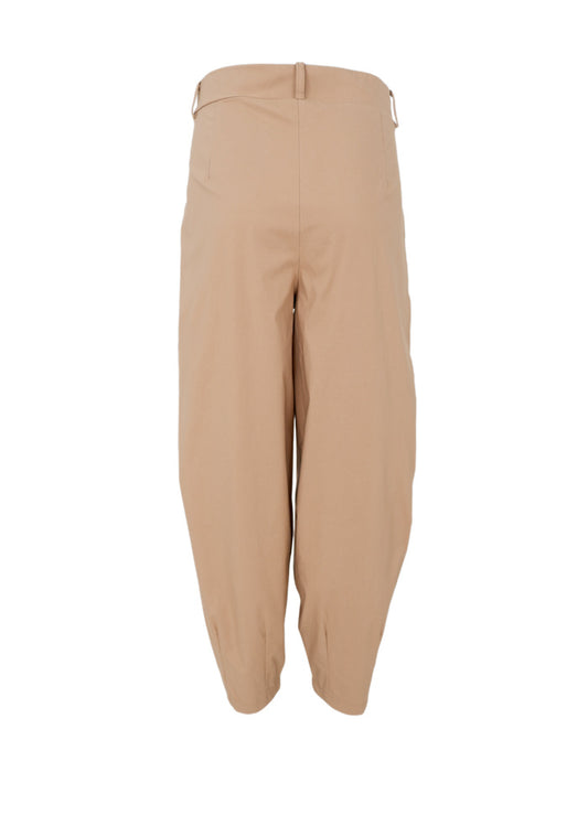 Black Colour Beate Barrel Pant Latte