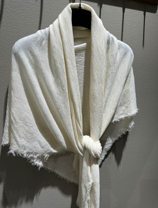By Basics 1023 Shawl Raw White