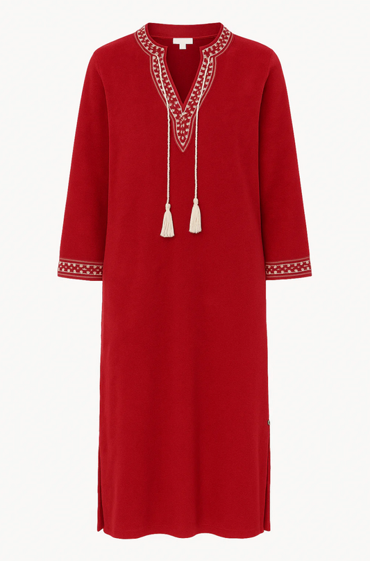 Rah Oslo Kaftan Long Dress Baked Apple - Red
