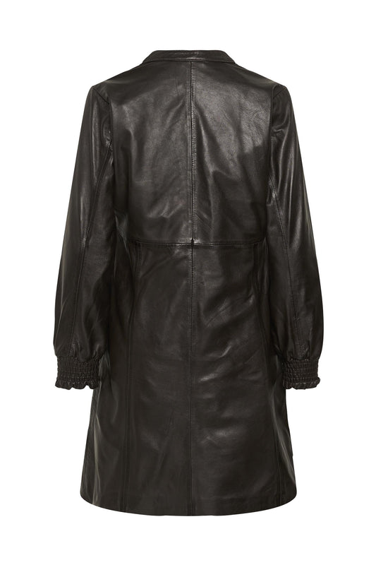 Culture Aniela Leather Dress Coffee Bean
