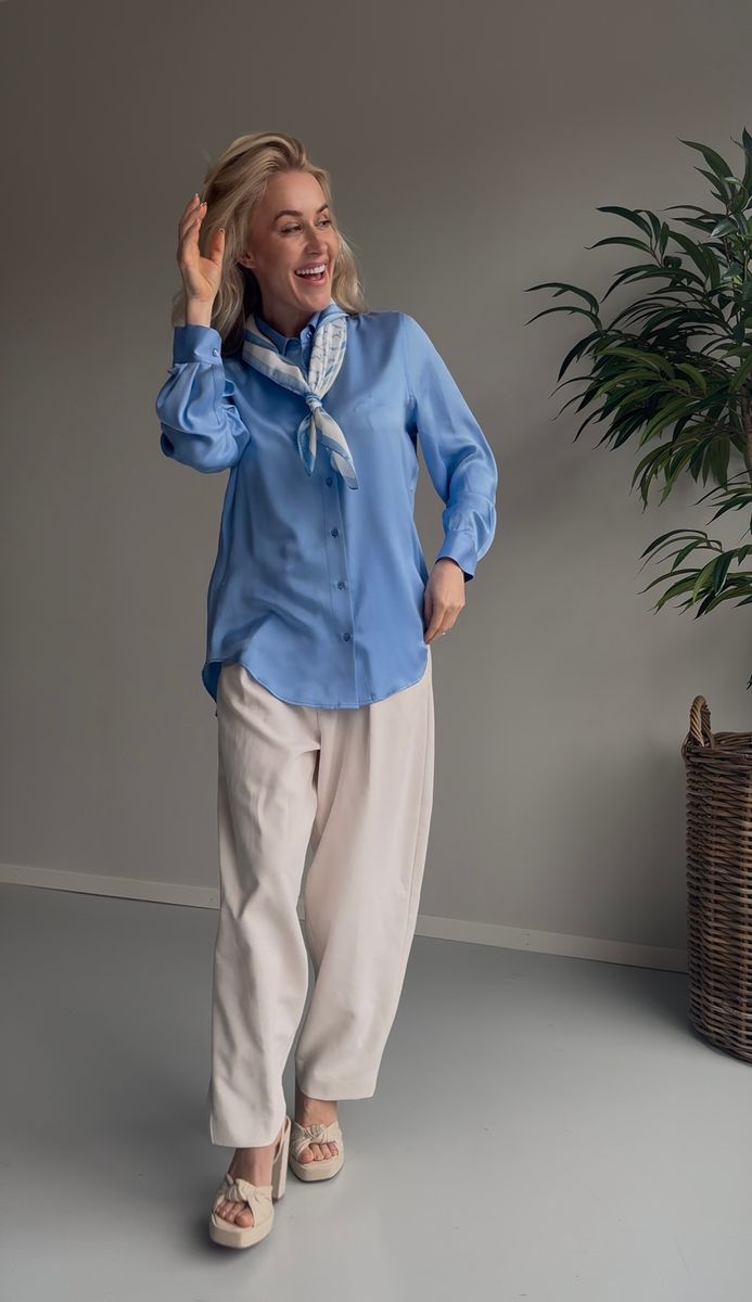 Amuse by Veslemøy Silkebluse Classic Blue