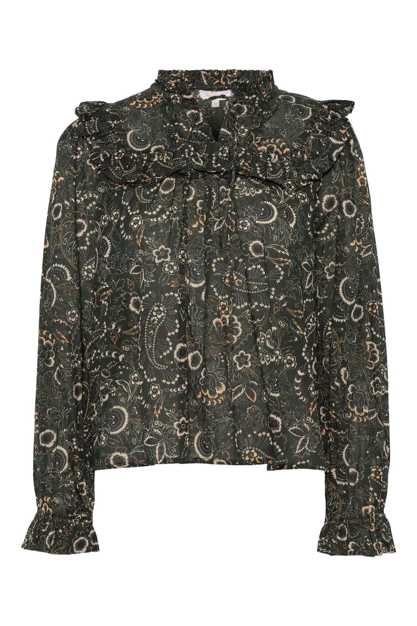 Rah Oslo Malina Blouse Army Print