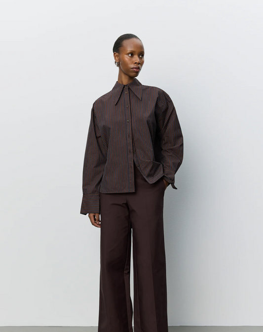 Sofie Schnoor Masha Striped Oversize Shirt Burgunder