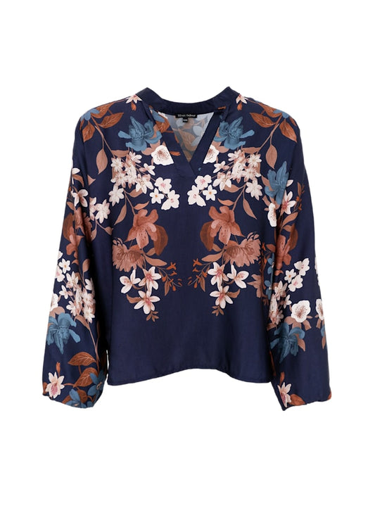 Black Colour Zendaya LS Blouse Navy