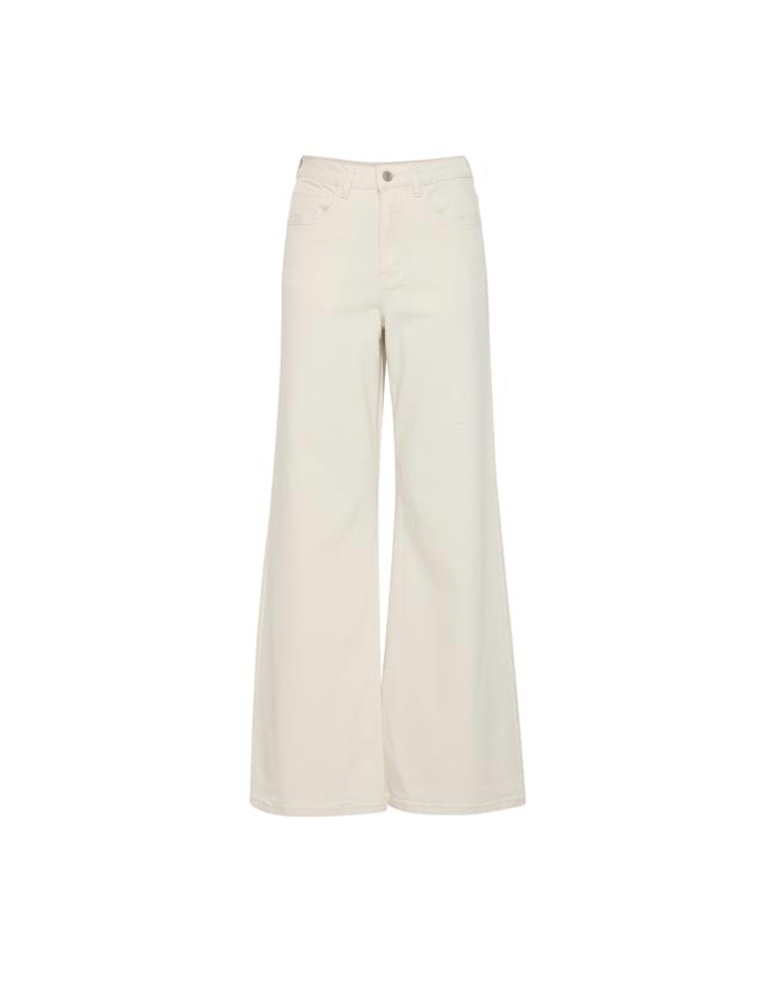 Pulz Annie HW Jeans Wide Leg Ecru Denim