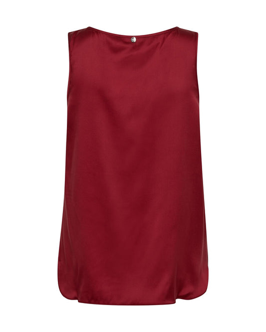 Mos Mosh Astrid Silk Tank Top Rythmic Red
