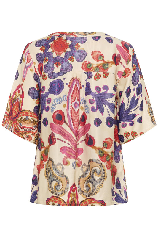 Culture Mandy Blouse Blue/Pink